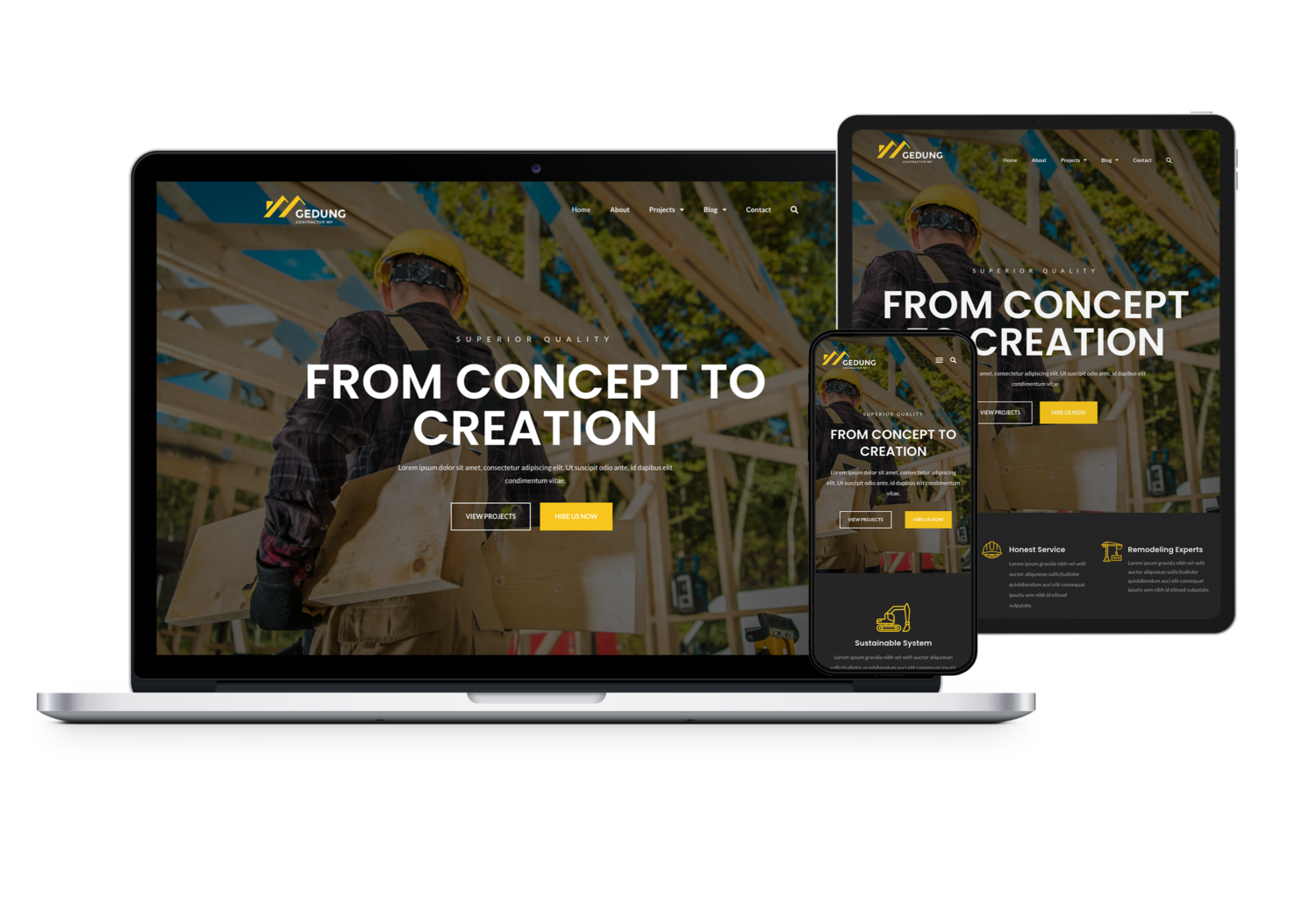 Work Well Websites Professional Templates work on all devices