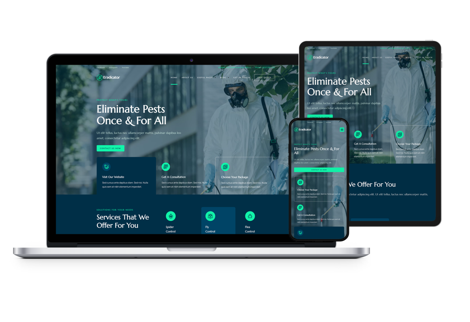 Work Well Websites Professional Templates work on all devices