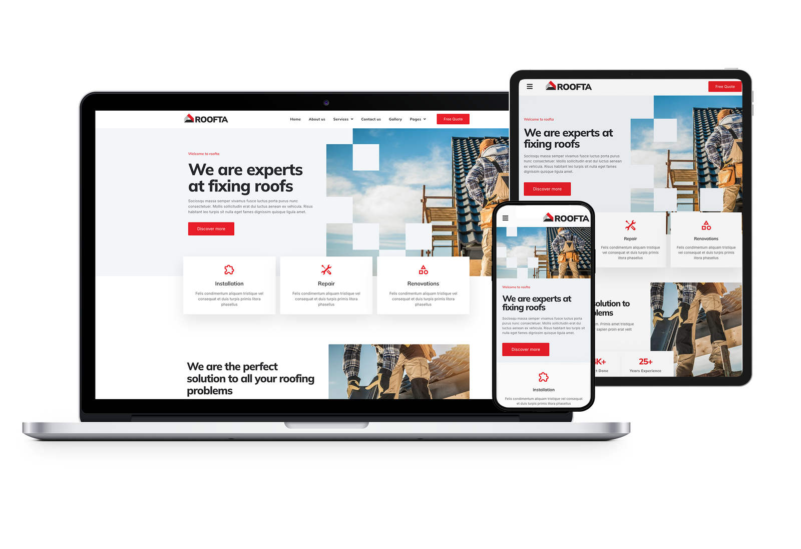 Work Well Websites Professional Templates work on all devices